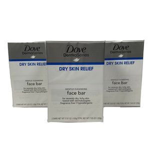 3X Dove Derma Series Cleansing Bar 2ct New